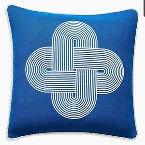 Jonathan Adler Pompidou Corded Linen Goose Filled Pillow